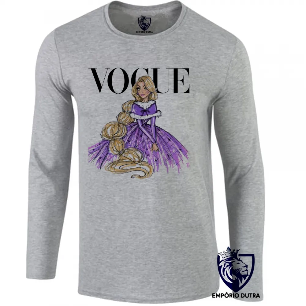 Camiseta manga longa Infantil ou Adulto Rapunzel disney enrolados Imagem