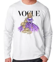 Camiseta manga longa Infantil ou Adulto Rapunzel disney enrolados - Foto 3