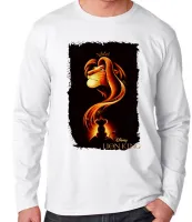 Camiseta manga longa Infantil ou Adulto Rei Leão disney Lion King Mufasa Simba filho - Foto 3