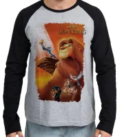 Camiseta manga longa Infantil ou Adulto Rei Leão Lion King Mufasa Simba Africa Disney - Foto 2