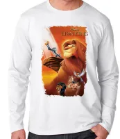 Camiseta manga longa Infantil ou Adulto Rei Leão Lion King Mufasa Simba Africa Disney - Foto 3