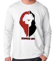 Camiseta manga longa Infantil ou Adulto Rei Leão Lion King Mufasa Simba Somos um - Foto 3