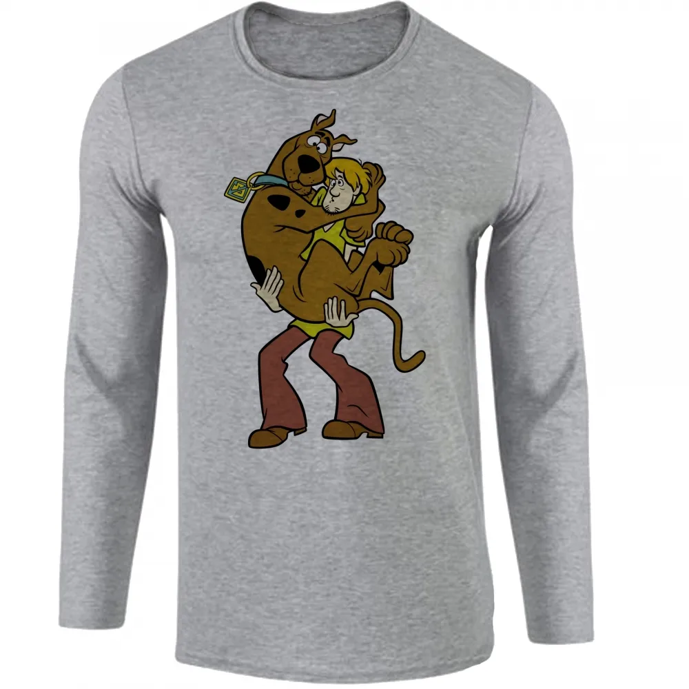 Camiseta manga longa Infantil ou Adulto scooby doo salsicha hanna barbera desenho antigo Imagem