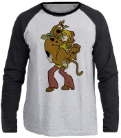 Camiseta manga longa Infantil ou Adulto scooby doo salsicha hanna barbera desenho antigo - Foto 3