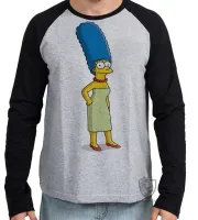 Camiseta manga longa Infantil ou Adulto simpson marge Mãe bart lisa maggie - Foto 2