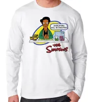 Camiseta manga longa Infantil ou Adulto Simpsons apu indiano homer bart lisa - Foto 3