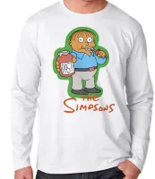 Camiseta manga longa Infantil ou Adulto simpsons ralph colega bart lisa homer - Foto 3
