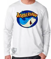 Camiseta manga longa Infantil ou Adulto tutubarao jabberjaw tubarão jaws hanna barbera - Foto 3