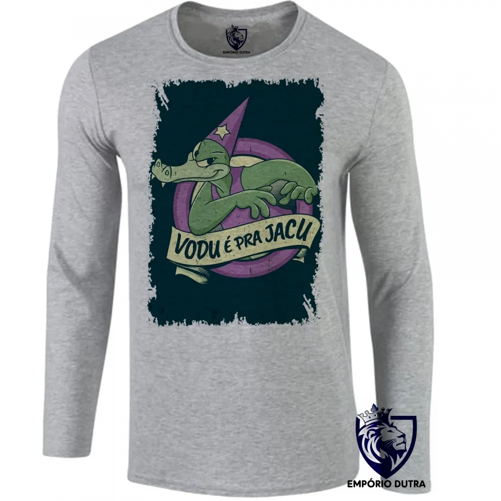 Camiseta manga longa Infantil ou Adulto Pica Pau Zé Jacaré Vodu é pra Jacu Imagem