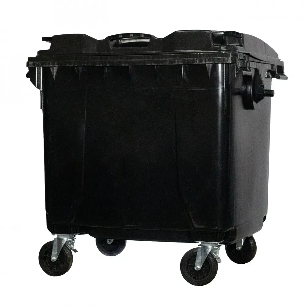 Contentor Plástico 1000 Litros Preto Imagem
