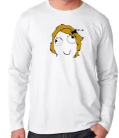 Camiseta manga longa Infantil ou Adulto AiAi meme menina doida ranço - Foto 2
