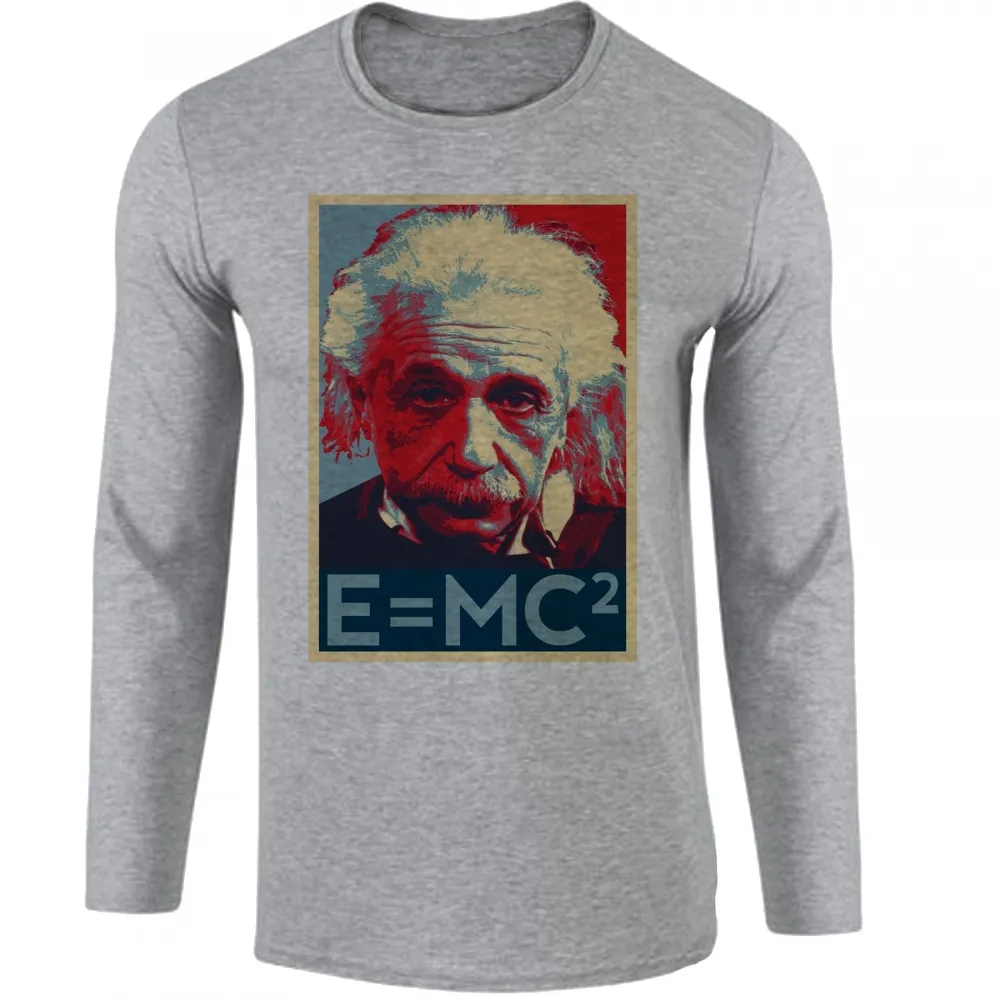 Camiseta manga longa Infantil ou Adulto Albert Einstein fórmula Imagem