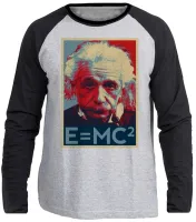 Camiseta manga longa Infantil ou Adulto Albert Einstein fórmula - Foto 3