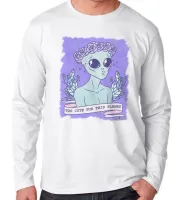 Camiseta manga longa Infantil ou Adulto Alien et extraterrestre marciano - Foto 2