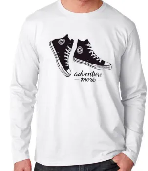 Camiseta manga longa Infantil ou Adulto All Star tenis Adventure more - Foto 2