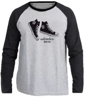 Camiseta manga longa Infantil ou Adulto All Star tenis Adventure more - Foto 3