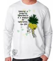 Camiseta manga longa Infantil ou Adulto Amos Alcott ignorância cerebro gado - Foto 2
