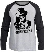Camiseta manga longa Infantil ou Adulto Answer the question chapeu cap - Foto 3