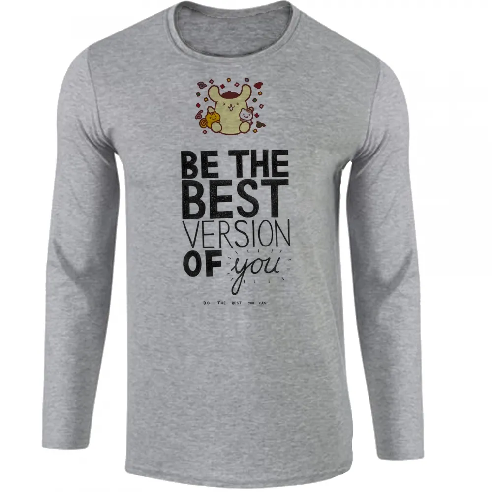 Camiseta manga longa Infantil ou Adulto be the best sua melhor versão Imagem