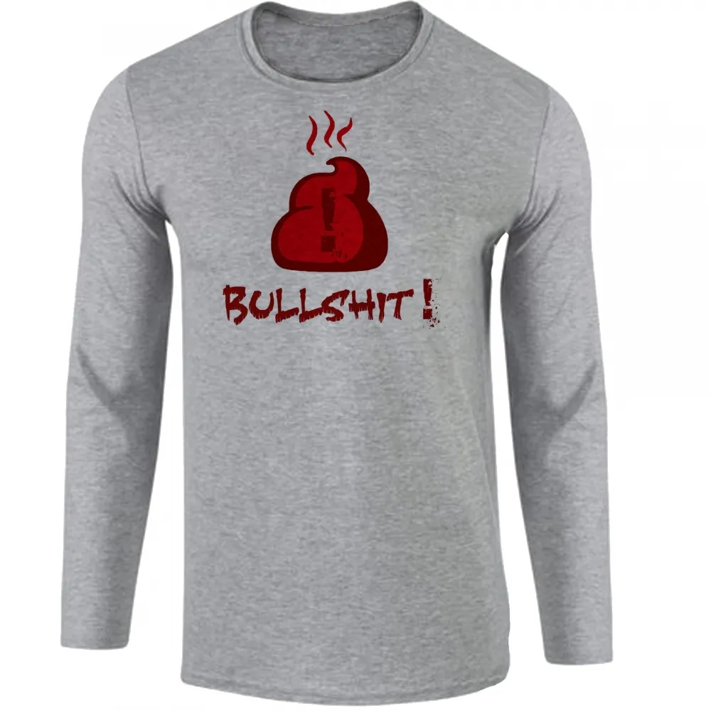 Camiseta manga longa Infantil ou Adulto Bullshit deu merda caca coco Imagem