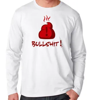 Camiseta manga longa Infantil ou Adulto Bullshit deu merda caca coco - Foto 2