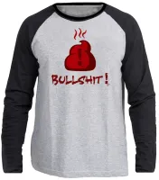 Camiseta manga longa Infantil ou Adulto Bullshit deu merda caca coco - Foto 3
