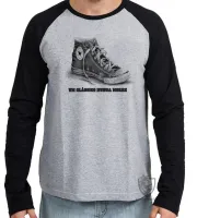 Camiseta manga longa Infantil ou Adulto Clássico nunca morre All Star Tenis - Foto 3