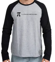 Camiseta manga longa Infantil ou Adulto fórmula pi Matematica - Foto 2