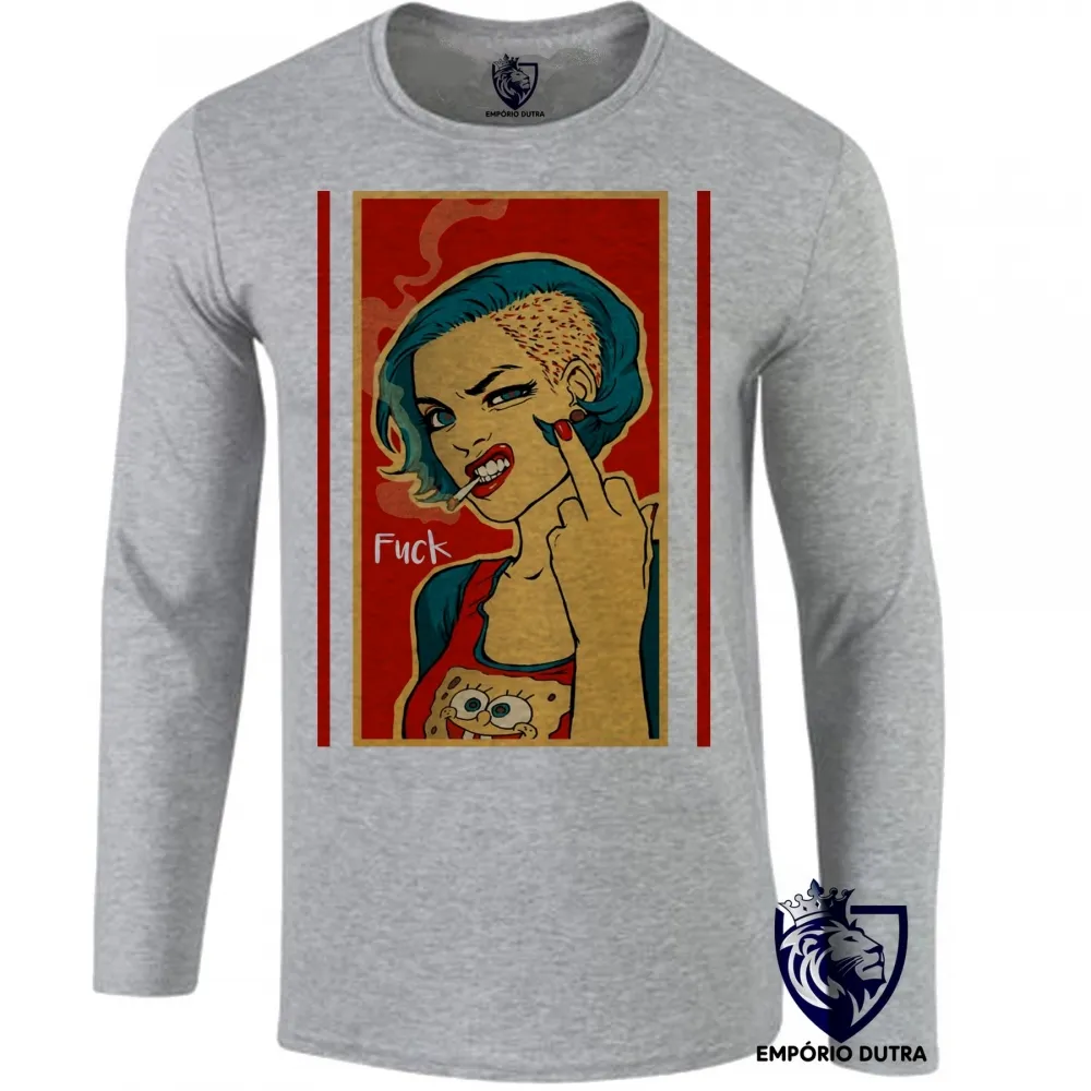 Camiseta manga longa Infantil ou Adulto mulher feminista feminismo