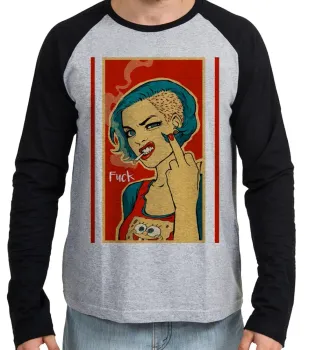 Camiseta manga longa Infantil ou Adulto mulher feminista feminismo - Foto 2