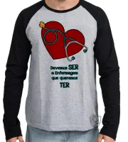Camiseta manga longa Infantil ou Adulto Enfermagem ser ter Enfermeira - Foto 2