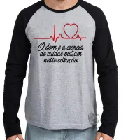 Camiseta manga longa Infantil ou Adulto Enfermagem dom ciência - Foto 2
