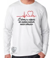 Camiseta manga longa Infantil ou Adulto Enfermagem dom ciência - Foto 3
