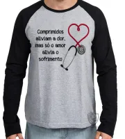 Camiseta manga longa Infantil ou Adulto Enfermagem comprimidos Enfermeira - Foto 2