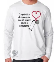 Camiseta manga longa Infantil ou Adulto Enfermagem comprimidos Enfermeira - Foto 3