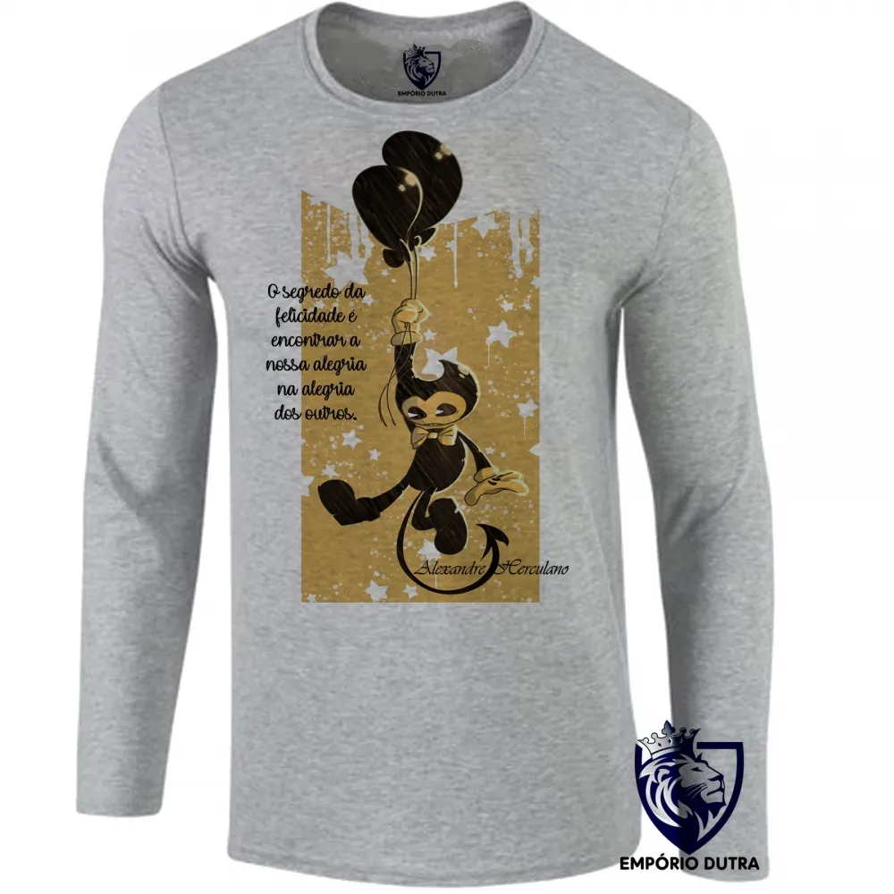Camiseta manga longa Infantil ou Adulto frase Alexandre Herculano Imagem