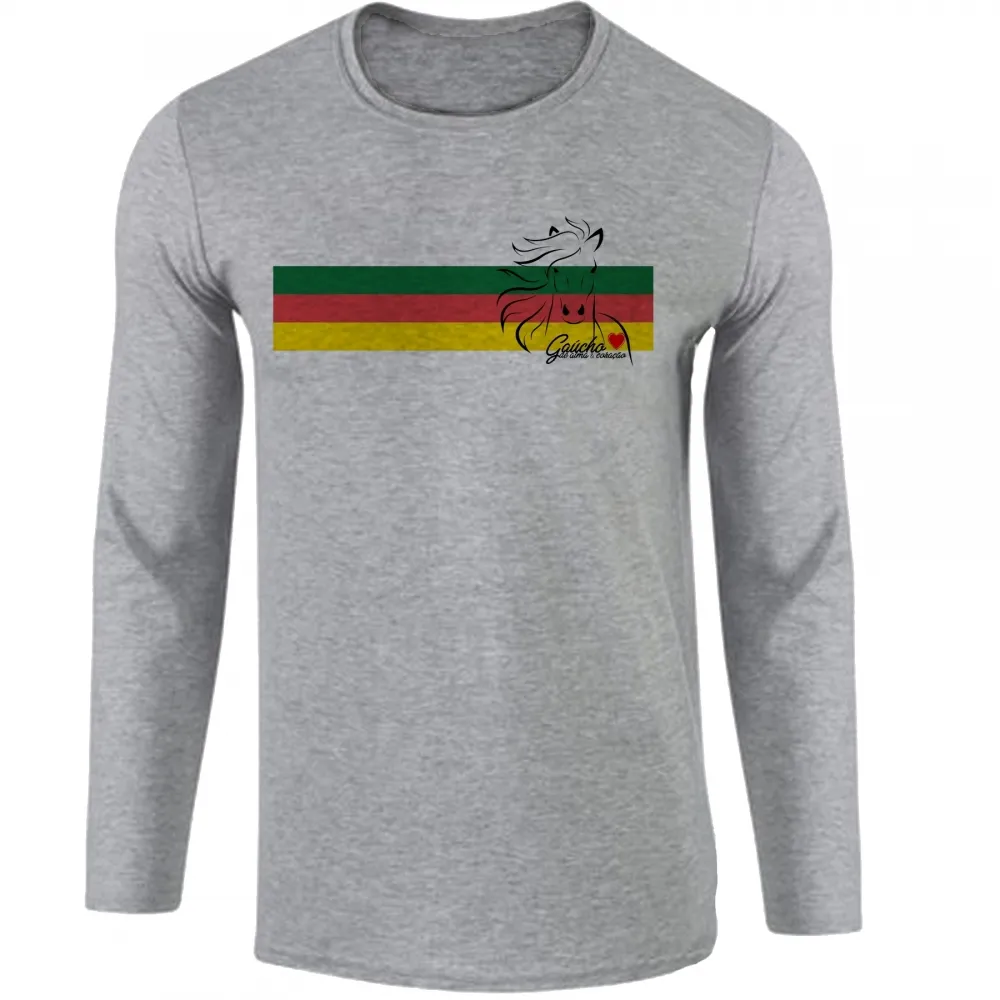 Camiseta manga longa Infantil ou Adulto Gaúcho rio grande do sul RS
