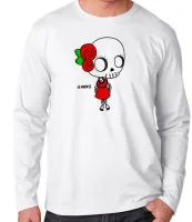 Camiseta manga longa Infantil ou Adulto Girl la muerte dama da morte mexicana caveira - Foto 3