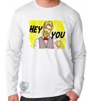 Camiseta manga longa Infantil ou Adulto Hipster Hey you - Foto 3