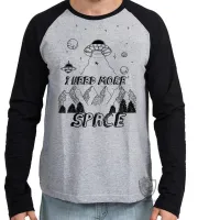 Camiseta manga longa Infantil ou Adulto I need more space alien et ovni - Foto 2
