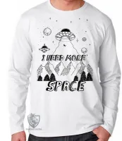 Camiseta manga longa Infantil ou Adulto I need more space alien et ovni - Foto 3