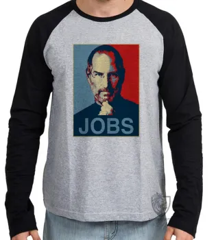 Camiseta manga longa Infantil ou Adulto Steve Jobs apple maça informatica - Foto 2