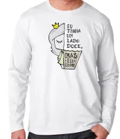 Camiseta manga longa Infantil ou Adulto Lado doce comi cupcake - Foto 3