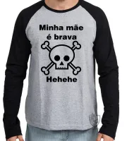 Camiseta manga longa Infantil ou Adulto Mãe brava presente dia das mães - Foto 2