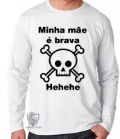 Camiseta manga longa Infantil ou Adulto Mãe brava presente dia das mães - Foto 3