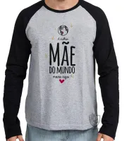 Camiseta manga longa Infantil ou Adulto mãe mora aqui dia das mães - Foto 2