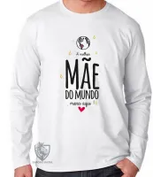 Camiseta manga longa Infantil ou Adulto mãe mora aqui dia das mães - Foto 3