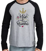 Camiseta manga longa Infantil ou Adulto mãe rainha dia das mães - Foto 2