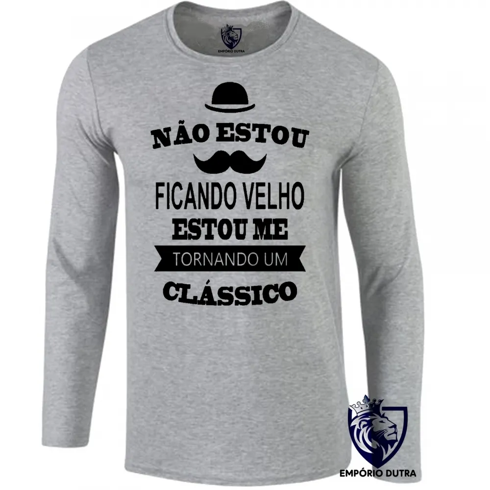Camiseta manga longa Infantil ou Adulto Não estou ficando velho classico Pai Avô Imagem