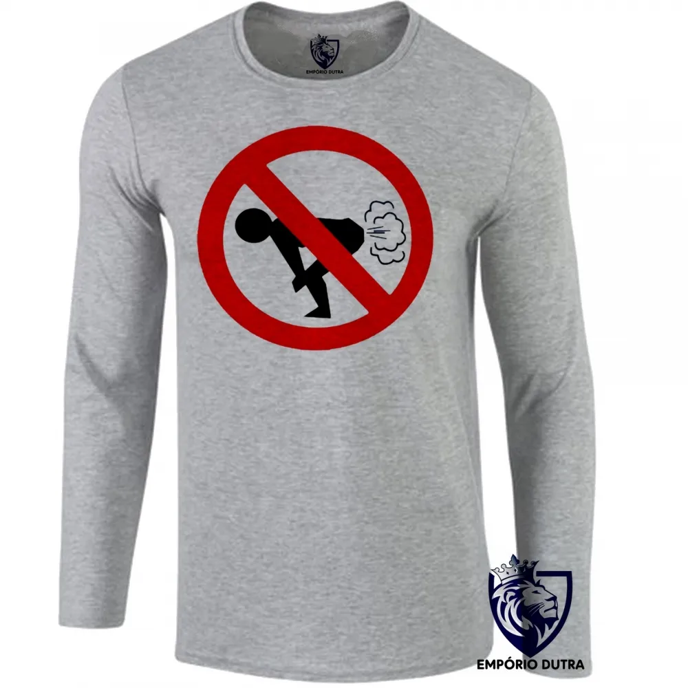 Camiseta manga longa Infantil ou Adulto Não peide perto de mim peido pum
